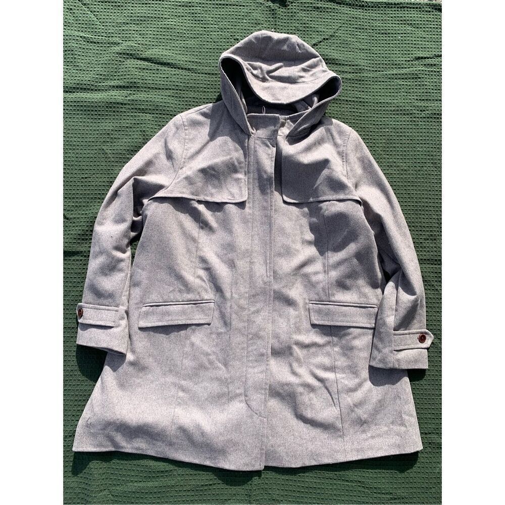AVA VIV wool blend coat hooded gray sz 2xl xxl women’s